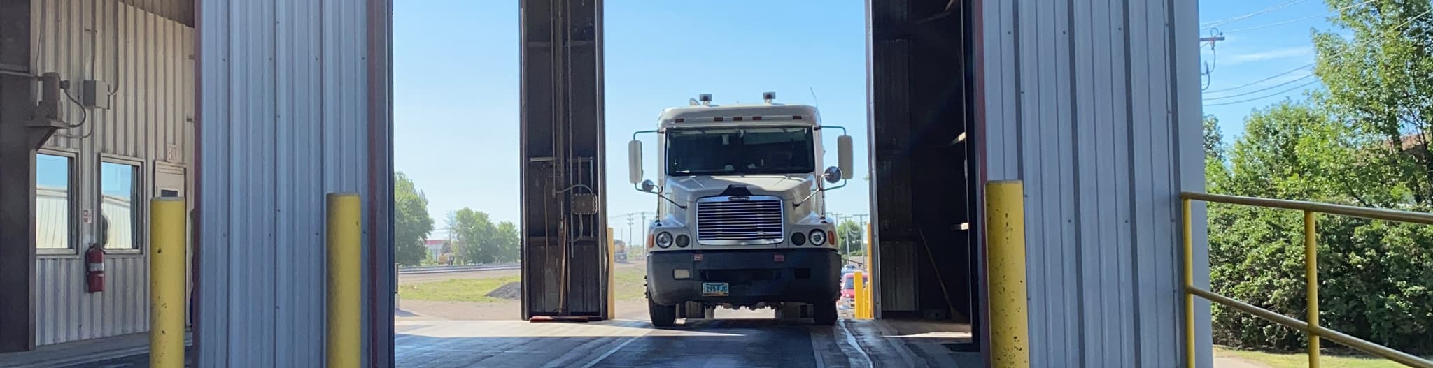 Semi in a building