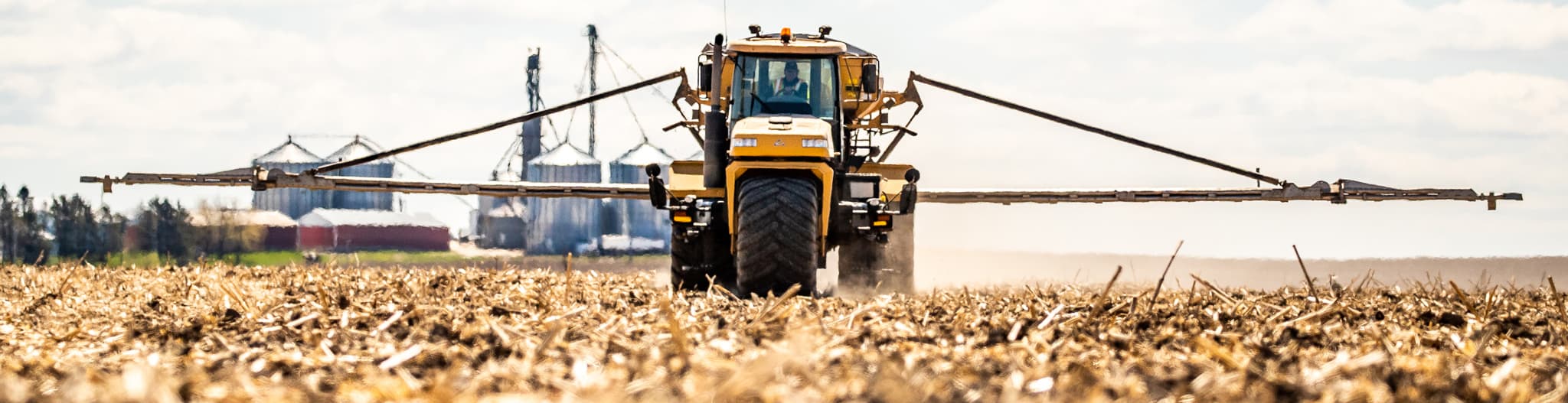 Sprayer in a field