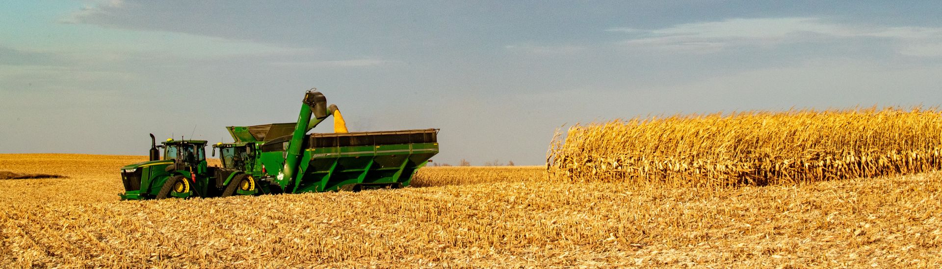 combine in a field